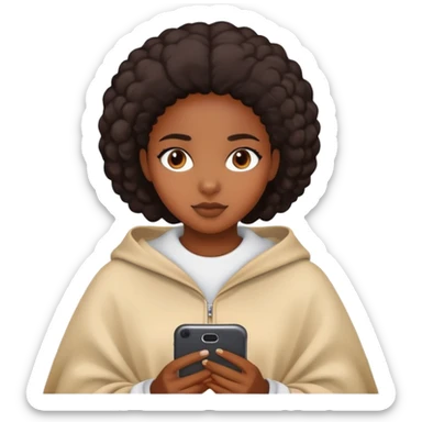 black girl with a cover sticker