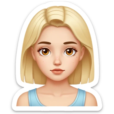 clean girl with beauty banks sticker