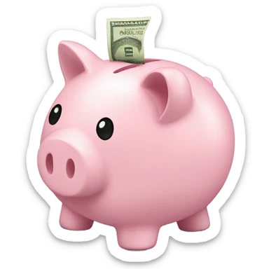 gbp piggy bank sticker