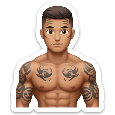 more tatoos men  sticker