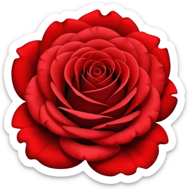 red and black  mix half  rose sticker
