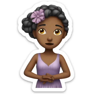 Sad dancer girl sticker