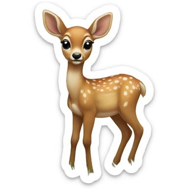Baby deer in a meadow sticker