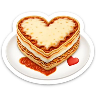 Lasagna heart sticker