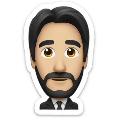 black hair alan rickman wearing suit sticker