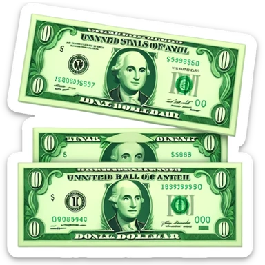 ∞ dollar bill sticker