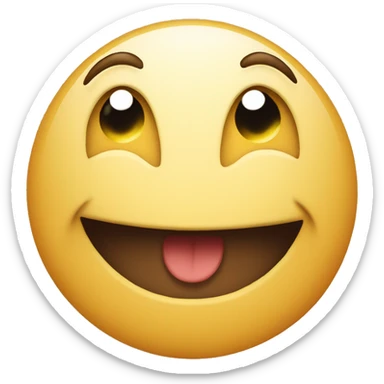 Shy emoji with smile sticker