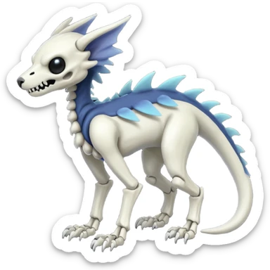 Eldritch Spooky Scary Skeletal Linoone-Absol-Trico-Hybrid (Full body) sticker