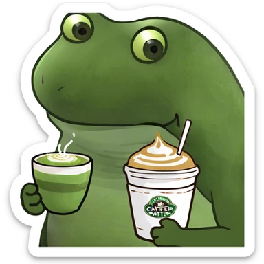 Matcha latte  sticker