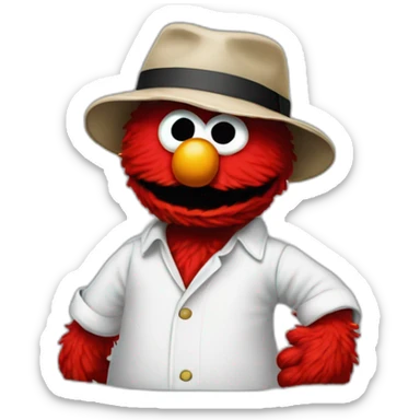 elmo as a gangster sticker