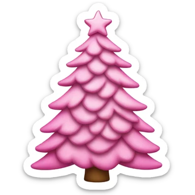 Pink Christmas tree sticker