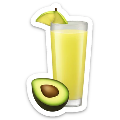 Lemon juice and avocado  sticker
