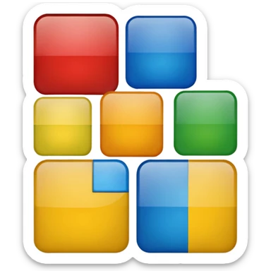 Microsoft logo (red square green square yellow and blue square) sticker