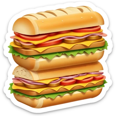 LONG Subway sandwich sticker