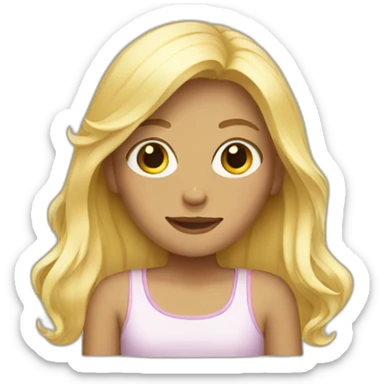 blonde girl sticker