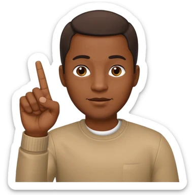 black man throwing a finger sign sticker