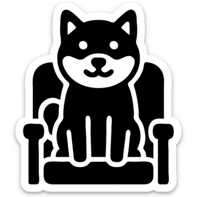 Shiba Inu sitting in a movie theater sticker
