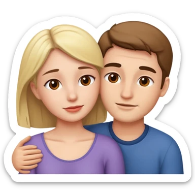 Faça um casal se abraçando  sticker