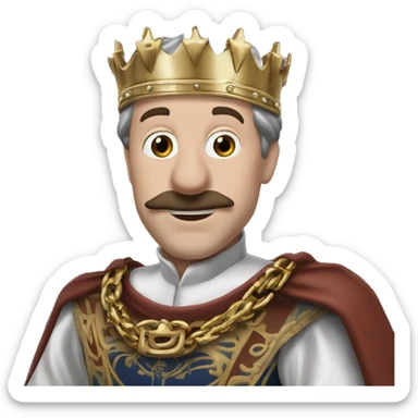 Le roi lépreux Baldwin avec son masque qui lève la main 🙋 sticker