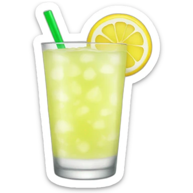 lemonade with a face sticker