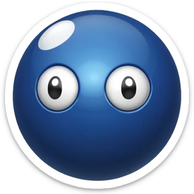 Navy blue 8 ball no eyes sticker