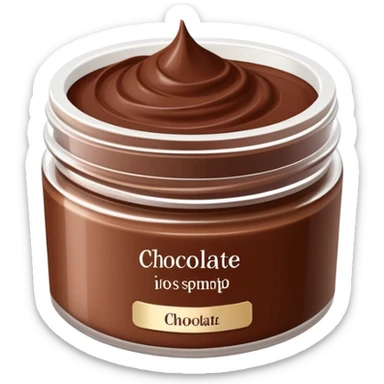 Body scrub cream pot with label chocolate colour sticker