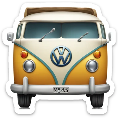 Hippy kombi volkswagen van sticker
