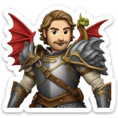 Chevalier sur dragon  sticker