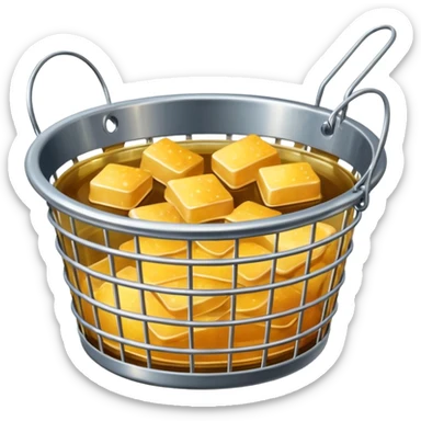 Deep frying oil and basket sticker