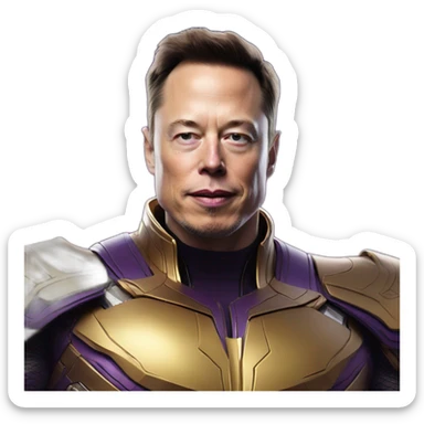 Elon musk as thanos sticker