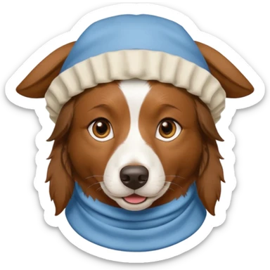 brown border collie with Uyghur Bonnet sticker