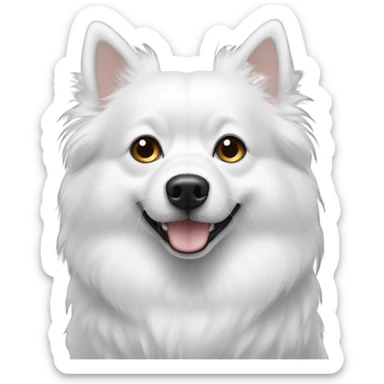 Black and White  spitz nain with a Vairon eyes sticker