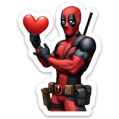 Deadpool love sticker