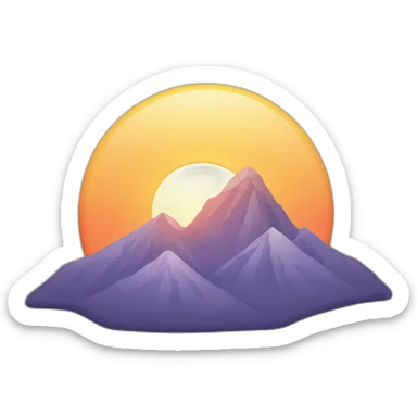 Coucher de soleil en montagne  sticker