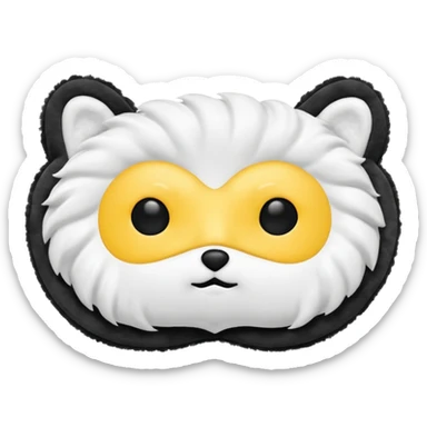 fluffy sleep mask sticker