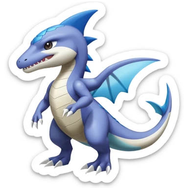 Shiny Koraidon-Latios-Marowak-Gabite-Fakémon-hybrid-creature (full body)  sticker