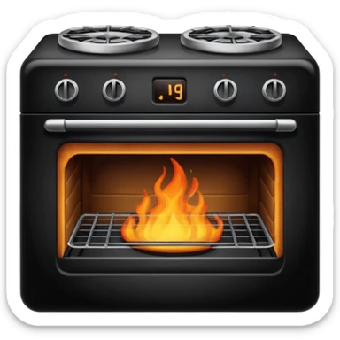 burnt oven sticker