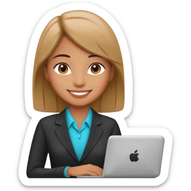 receptionist side profile standing sticker