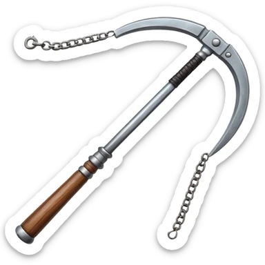 make japan weapon named "kusarigama" sticker