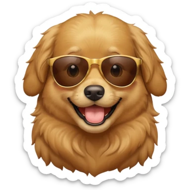 Dog wearing sunglasses  sticker