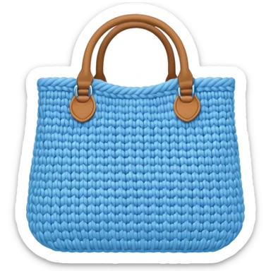 light blue Knitted Bag sticker
