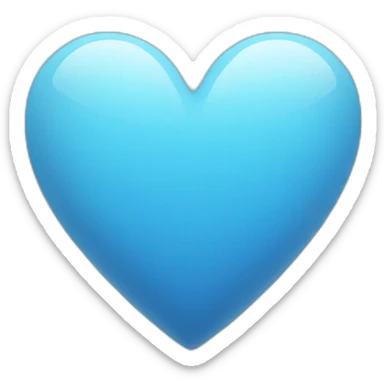Blue heart sticker