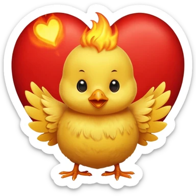 ❤️‍🔥+🐣 sticker