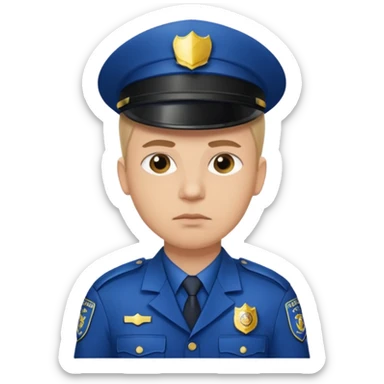 policia blanco europa sticker