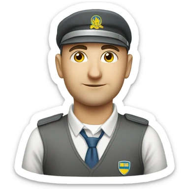 An employee of the Ukrainian Railways sticker