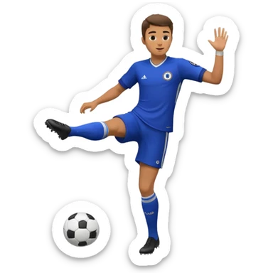 Chelsea FC Soccer player kicking a ball  sticker