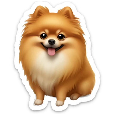 autumn cozy Pomeranian spitz  sticker