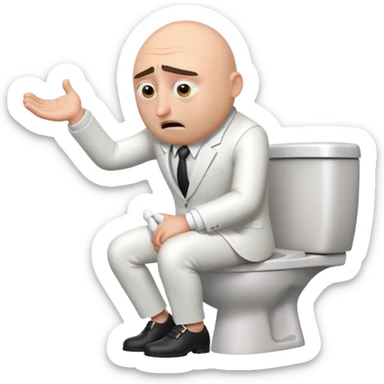 Gru pooping on the toilet sticker
