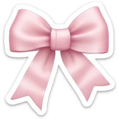 light pink ribbon bow sticker