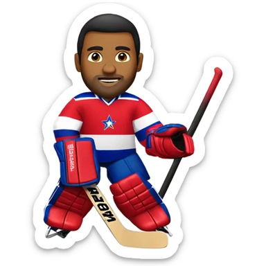 Puerto Rican hockey goalie dad  sticker